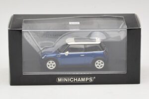Mini Cooper S R53 Dunkelblau Mit Panoramadach Minichamps 1:43 MINI021 Diecast — Bild 4 von 4