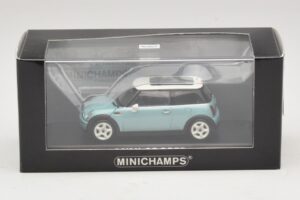Mini Cooper S R53 Hellblau Metallic Mit Panoramadach Minichamps 1:43 MINI018 Druckguss — Bild 4 von 4