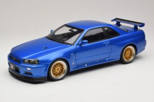 Nissan Skyline GT-R R34 V-Spec II Blau Metallic BBS Felgen KK-Scale 1:12 KKDC120211-2 Druckguss