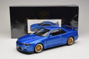 Nissan Skyline GT-R R34 V-Spec II Blau Metallic BBS Felgen KK-Scale 1:12 KKDC120211-2 Druckguss — Bild 8 von 8