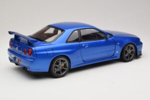 Nissan Skyline GT-R R34 V-Spec II Blau Metallic OEM Felgen KK-Scale 1:12 KKDC120211-1 Druckguss — Bild 3 von 8