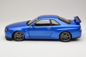 Nissan Skyline GT-R R34 V-Spec II Blau Metallic OEM Felgen KK-Scale 1:12 KKDC120211-1 Druckguss — Bild 4 von 8