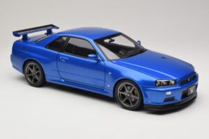 Nissan Skyline GT-R R34 V-Spec II Blau Metallic OEM Felgen KK-Scale 1:12 KKDC120211-1 Druckguss — Bild 6 von 8