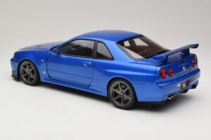 Nissan Skyline GT-R R34 V-Spec II Blau Metallic OEM Felgen KK-Scale 1:12 KKDC120211-1 Druckguss — Bild 7 von 8