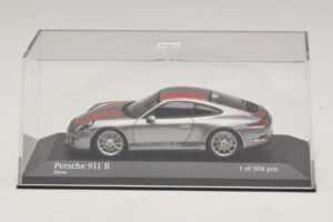 Porsche 911 991.1 R Silber Mit Orangen Streifen Minichamps 1:43 410066222 Druckguss — Bild 4 von 5