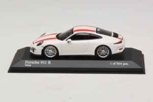 Porsche 911 991.1 R Weiß Mit Roten Streifen Minichamps 1:43 410066220 Druckguss — Bild 2 von 6