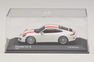 Porsche 911 991.1 R Weiß Mit Roten Streifen Minichamps 1:43 410066220 Druckguss — Bild 5 von 6