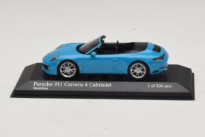 Porsche 911 991.2 Carrera 4 Cabriolet Blau Minichamps 1:43 410067232 Druckguss