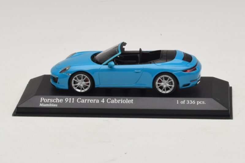 Porsche 911 991.2 Carrera 4 Cabriolet Blau Minichamps 1:43 410067232 Druckguss