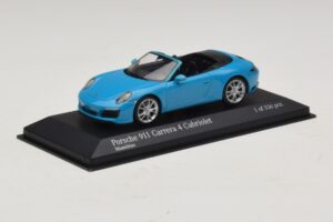 Porsche 911 991.2 Carrera 4 Cabriolet Blau Minichamps 1:43 410067232 Druckguss — Bild 2 von 5