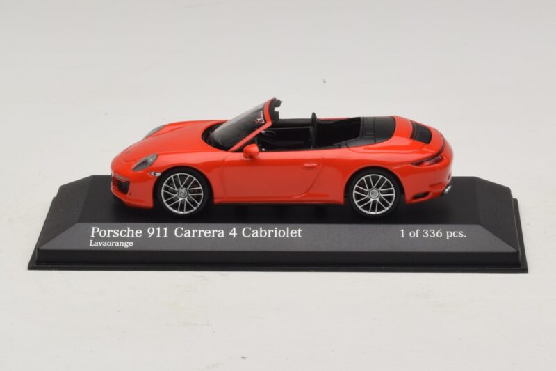 Porsche 911 991.2 Carrera 4 Cabriolet Orange Minichamps 1:43 410067231 Druckguss