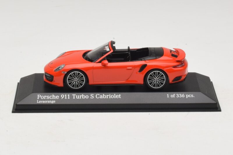 Porsche 911 991 Turbo S Cabriolet Orange Minichamps 1:43 410067181 Druckguss