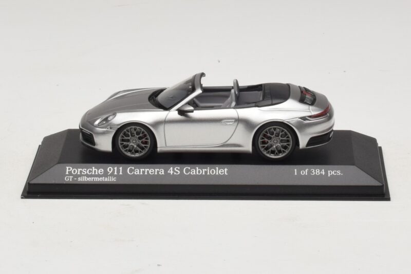 Porsche 911 992 Carrera 4S Cabriolet Silber Minichamps 1:43 410069330 Druckguss