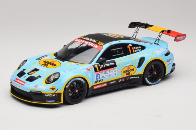 Porsche 911 992 Rally GT #1 C. Cherain / D. Withers Rallye de Wallonie 2025 IXO 1:18 18RMC254 Druckguss